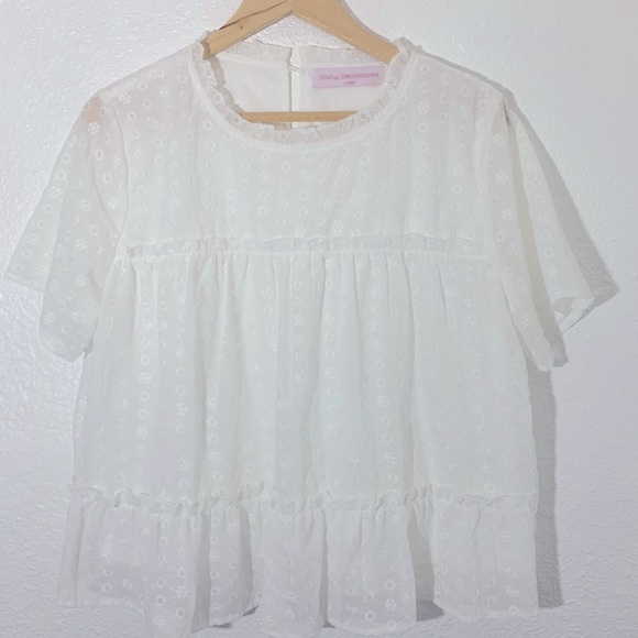 Pomp and Circumstance lace blouse Size L - Picture 1 of 5